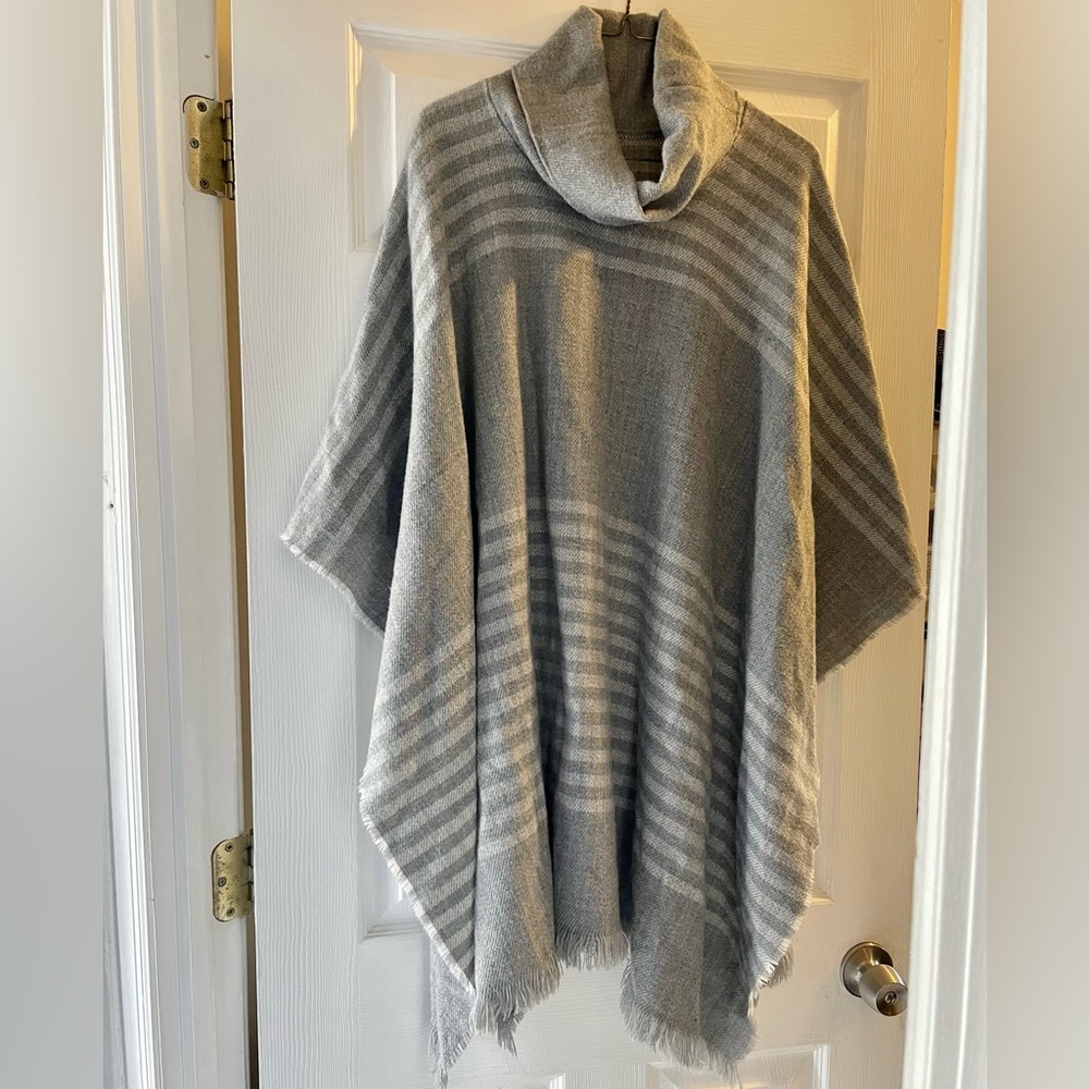Grey Sweater Poncho